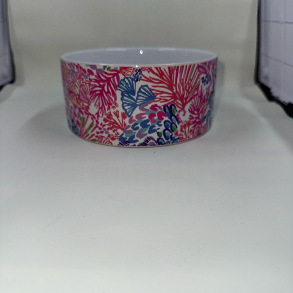 Lilly Pulitzer Vibrant Pink and Blue Accent Bowl